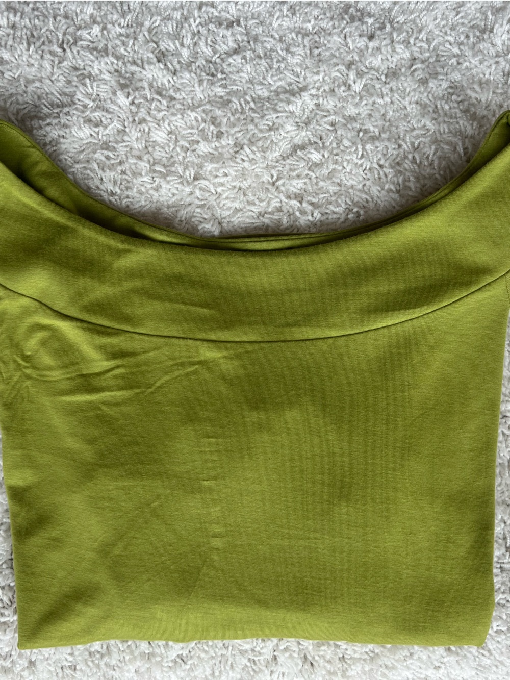 Madison Studio Olive Green Off-Shoulder Tunic Top